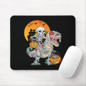 Halloween Dinosaur T Rex Skeleton Scary Boys Kinde Muismat (Met muis)