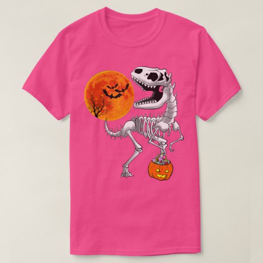 Halloween Dinosaur T Rex Skeleton Scary Boys Kinde T-shirt (Design voorkant)