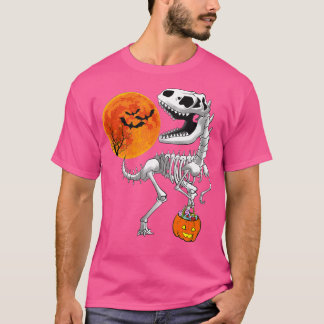 Halloween Dinosaur T Rex Skeleton Scary Boys Kinde T-shirt