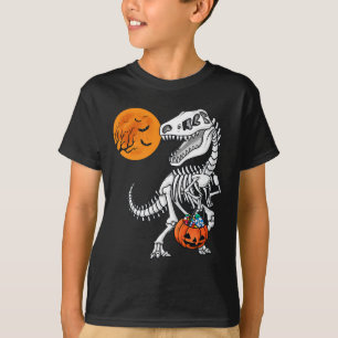 Halloween Dinosaur T Rex Skeleton Scary Boys Kinde T-shirt