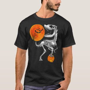Halloween Dinosaur T Rex Skeleton Scary Boys Kinde T-shirt