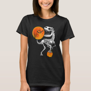 Halloween Dinosaur T Rex Skeleton Scary Boys Kinde T-shirt