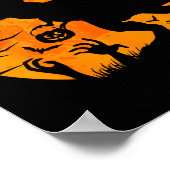 Halloween Dinosaur T Rex With Pumpkin Dinosaur Hal Poster (Hoek)