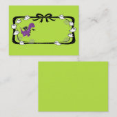 Halloween Dinosaur With Bat Wings Green Plaatskaartje (Voorkant / Achterkant)