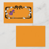 Halloween Dinosaur With Bat Wings Orange Plaatskaartje (Voorkant / Achterkant)