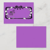 Halloween Dinosaur With Bat Wings Purple Plaatskaartje (Voorkant / Achterkant)