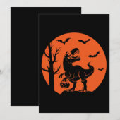 Halloween Dinosauriër Familie Kostuum Halloween Kaart (Voorkant / Achterkant)