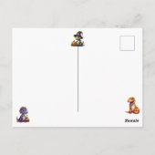 Halloween dinosaurus dino-mash feest briefkaart (Achterkant)