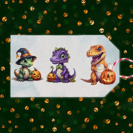 Halloween dinosaurus dino-mash feest cadeaulabel
