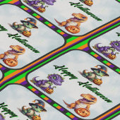 Halloween dinosaurus dino-mash feest cadeaupapier