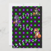 Halloween dinosaurus dino-mash feest kaart (Achterkant)