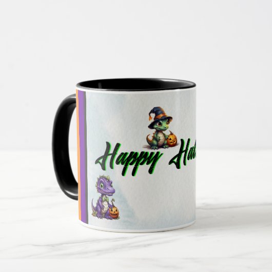 Halloween dinosaurus dino-mash feest mok (Voorkant links)