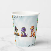 Halloween dinosaurus dino-mash feest papieren bekers (Voorkant)