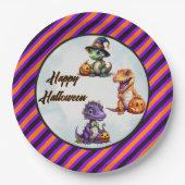 Halloween dinosaurus dino-mash feest papieren bordje (Voorkant)