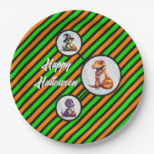 Halloween dinosaurus dino-mash feest papieren bordje (Voorkant)