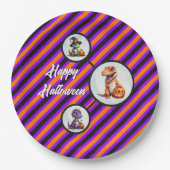 Halloween dinosaurus dino-mash feest papieren bordje (Voorkant)