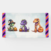 Halloween dinosaurus dino-mash feest spandoek (Horizontaal)
