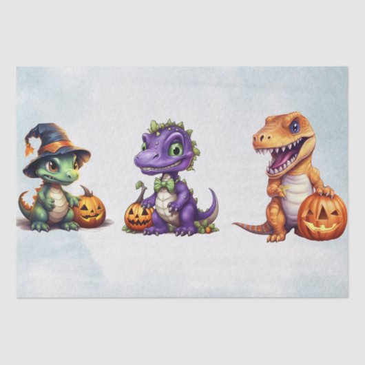 Halloween dinosaurus dino-mash feest tissuepapier (Voorkant)