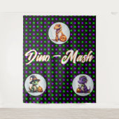 Halloween dinosaurus dino-mash feest wandkleed (Voorkant)