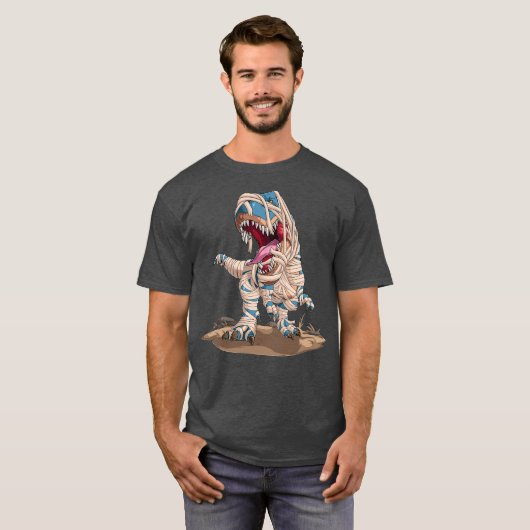 Halloween Dinosaurus Mummy T-shirt (Voorkant volledig)