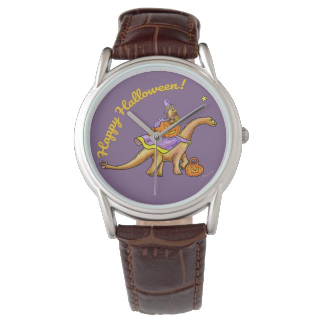 Halloween Dinosaurus Polshorloge Mama & Baby Horloge (Voorkant)