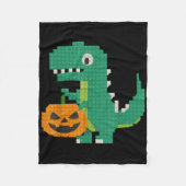 Halloween Dinosaurus Pompoen Master Builder Block  Fleece Deken (Voorkant)