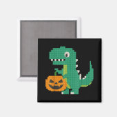 Halloween Dinosaurus Pompoen Master Builder Block  Magneet (Voorkant / Achterkant)