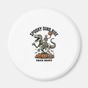 Halloween Dinosaurus Skelet Vintage Truc Rit_1 Magneet