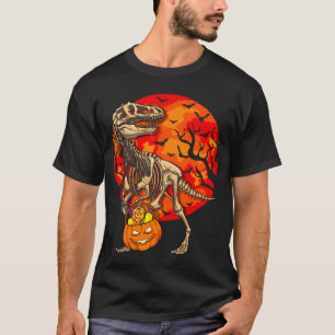 Halloween Dinosaurussen Rex Pompoen voor Jongens K T-shirt