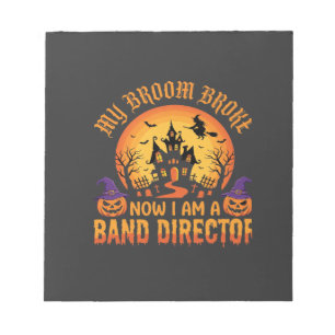 Halloween Dirigent Heksenbezem Spokenhuis Notitieblok