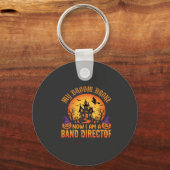 Halloween Dirigent Heksenbezem Spokenhuis Sleutelhanger (Voorkant)