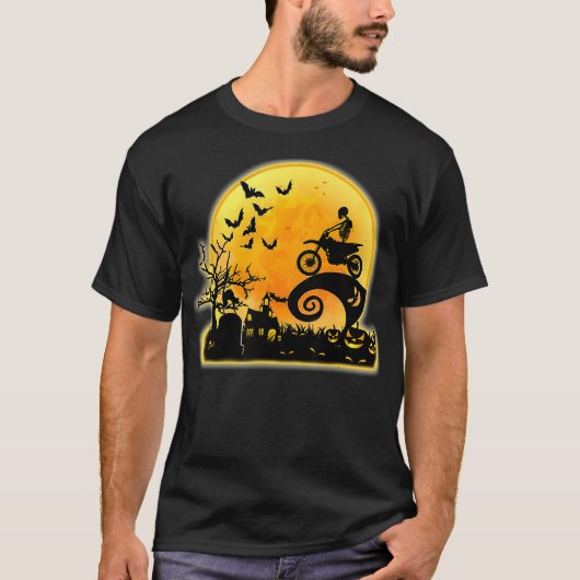Halloween Dirt Bike Costume Funny Motocross Dirt B T-shirt (Voorkant)