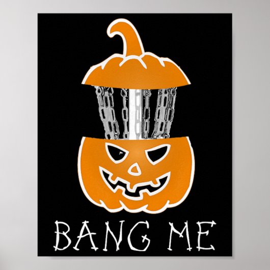 Halloween Discgolf Pompoen Frisbee Golf Ng Me Ske Poster (Voorkant)
