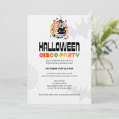 Halloween Disco Ball Party Uitnodiging (Staand voorkant)