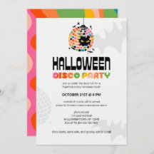 Halloween Disco Ball Party Uitnodiging