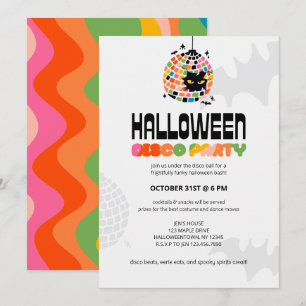 Halloween Disco Ball Party Uitnodiging