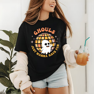 Halloween Disco Party Ghoul Modern Funny Tri-Blend Shirt
