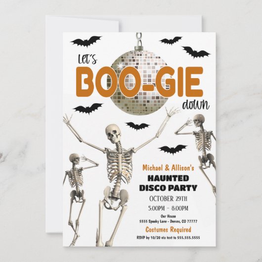 Halloween Disco Party uitnodiging (Voorkant)