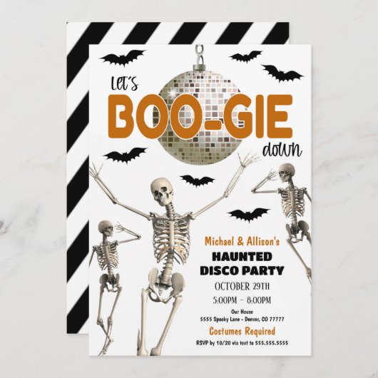 Halloween Disco Party uitnodiging (Voorkant / Achterkant)