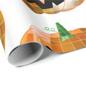 Halloween Disco Spiegel Bal Pompoen Cadeaupapier (Rol Hoek)