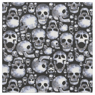 Halloween Disco Spiegel Ball Skulls Stof