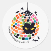 Halloween discobal Dank u Sticker (Voorkant)