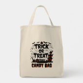 Halloween display met geesten, pompoenen tote bag (Achterkant)