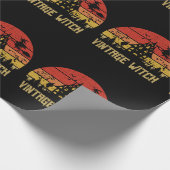 Halloween Distress Vintage Witch Retro Sunset Cadeaupapier (Hoek)