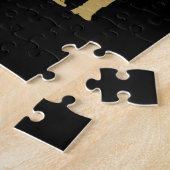 Halloween Distress Vintage Witch Retro Sunset Legpuzzel (Zijkant)