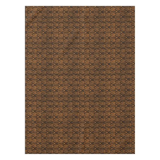 Halloween Distressed Victoriaans Sinaasappel Black Tafelkleed (Voorkant)