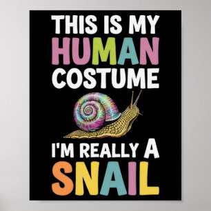 Halloween Dit is mijn menselijke kostuum Ik ben ec Poster