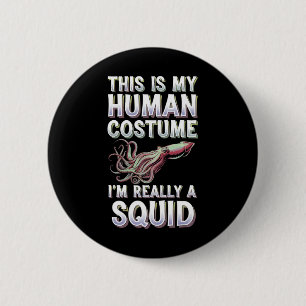 Halloween Dit is mijn menselijke kostuum Ik ben ec Ronde Button 5,7 Cm
