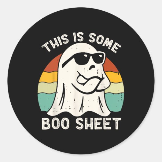 Halloween Dit is wat laken Ronde Sticker (Voorkant)