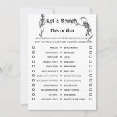 Halloween dit of dat brunch party spel kaart (Voorkant)